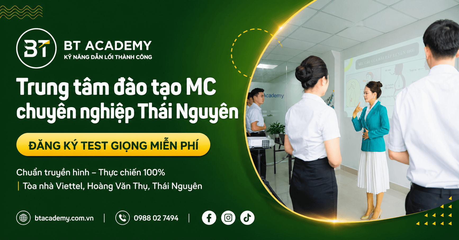 Trung tâm đào tạo MC chuyên nghiệp Thái Nguyên 2026